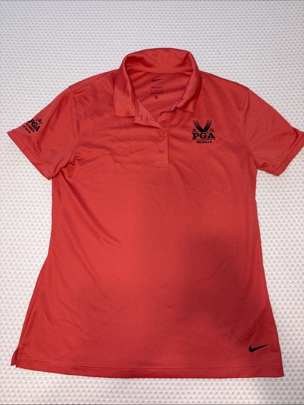 Nike Women’s Salmon Red PGA Valhalla Dri-FIT Polo